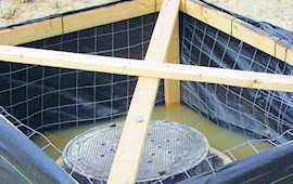 Wireback Silt Fence Catch Basin