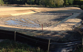 Silt Fence with Straw Blanket